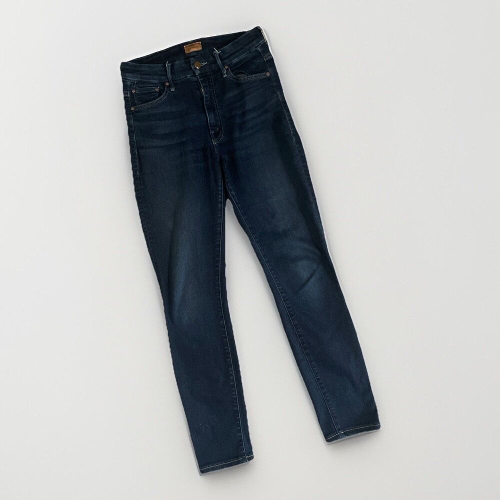 MOTHER Size 26 The High Waisted Looker‎ Jeans Coffee Tea or Me Wash Skinny Dark